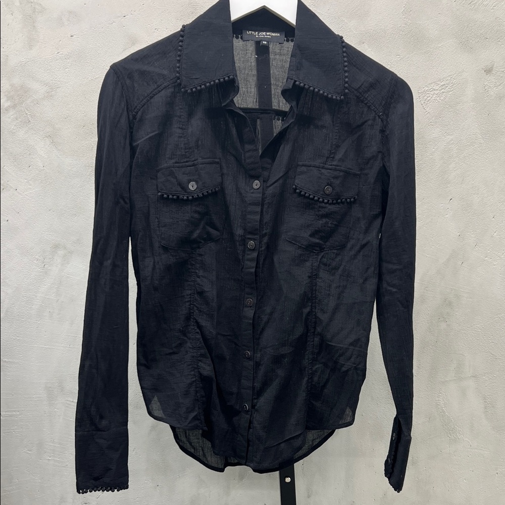 Little Joe Button-Up Shirt with festive trim